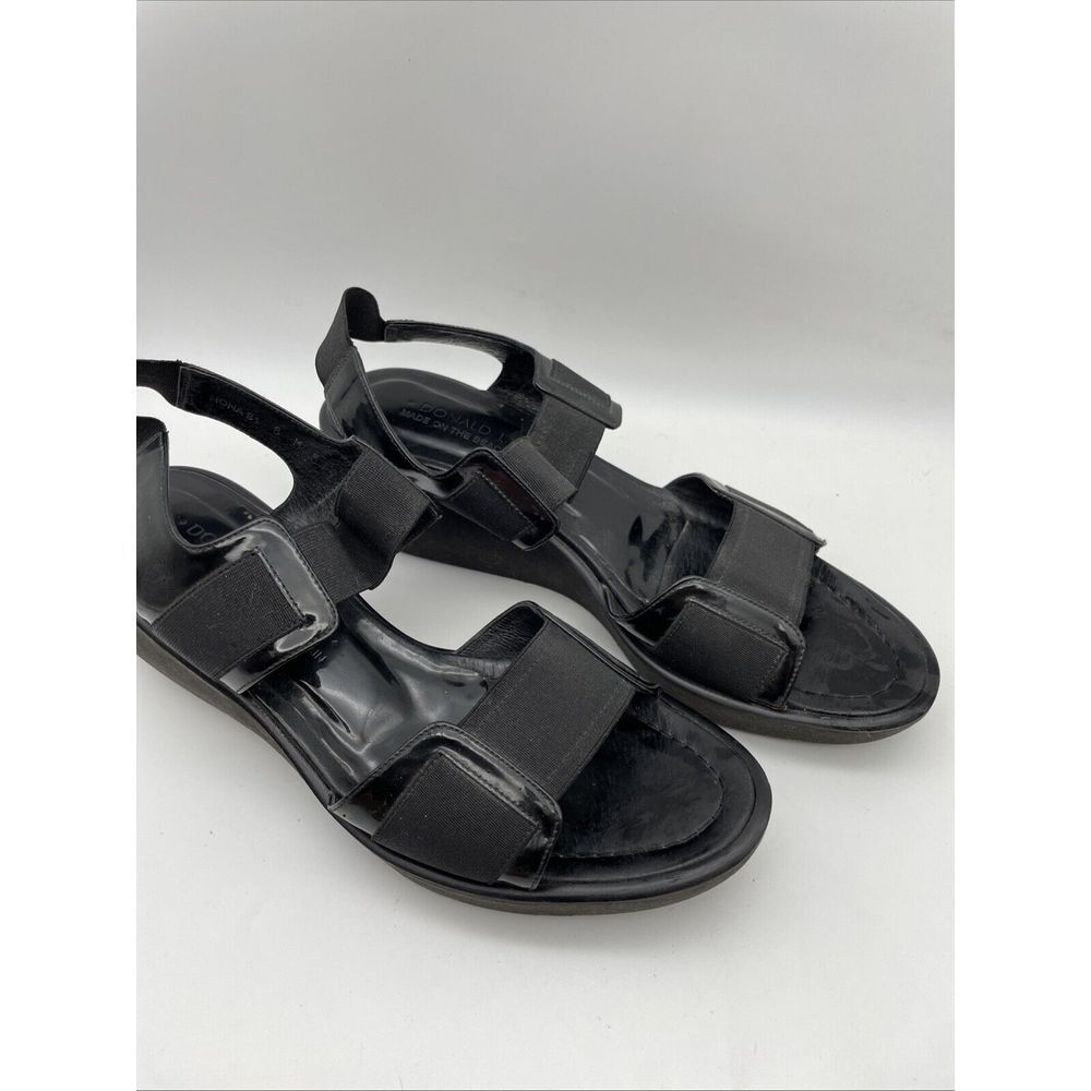 DONALD J PLINER Size 8M Nona‎ Black Leather Open Toe Platform Sandals